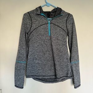 Z by Zella Fast Pace 1/2 Zip Pullover Gray Space Dye